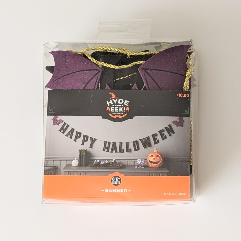 Felt Happy Halloween/Bats Banner - Hyde & EEK! Boutique™ BNWT